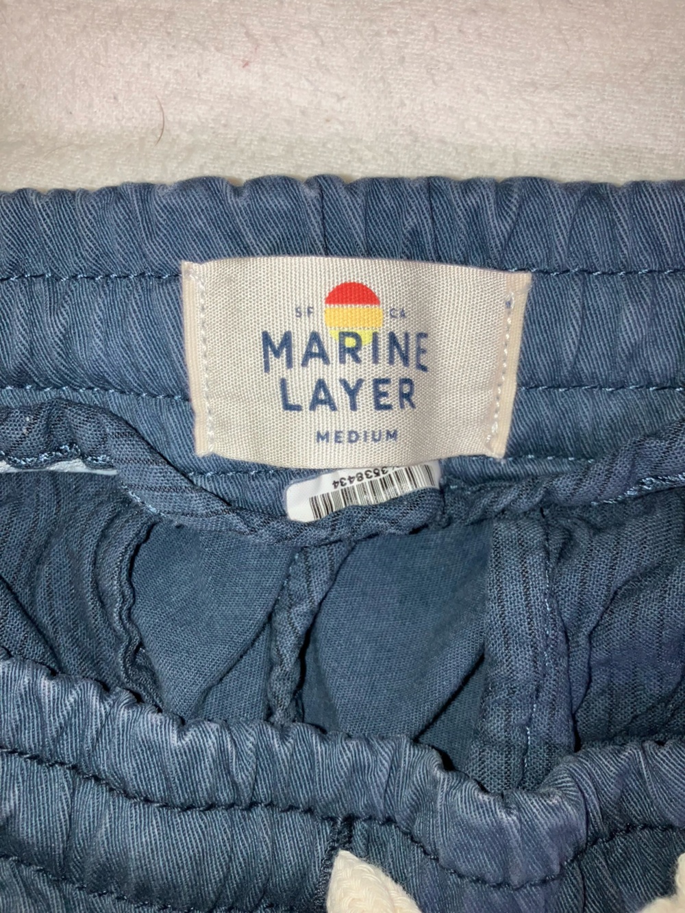 Marine Layer Saturday slim beach pants joggers casual blue size M medium - Picture 6 of 11